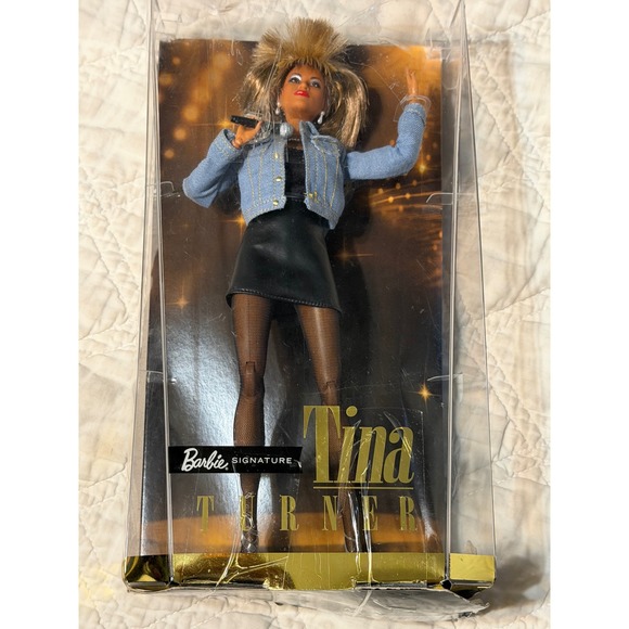 Barbie Signature Other - Barbie Signature Tina Turner Doll Adult OS Blue Black Rock Star Rare